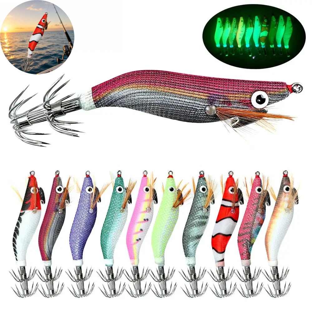 Luminous Squid Jig Lure Artifi - Fishing Hook Jig review and price