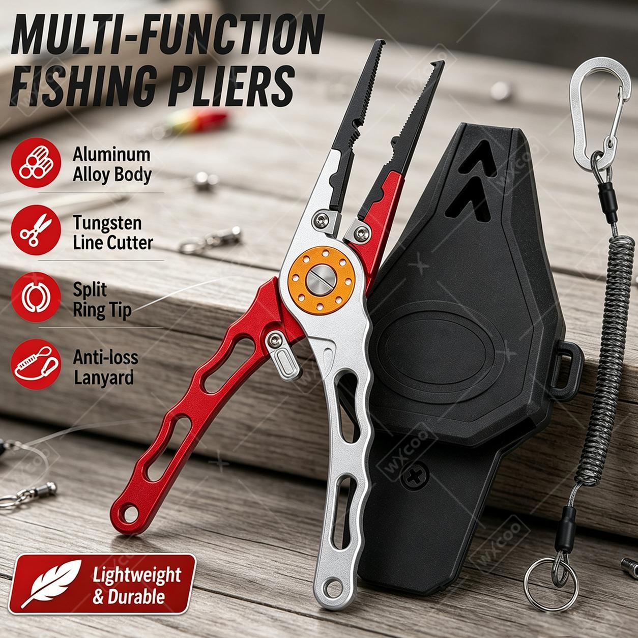 WXCOO Split Ring Pliers Hook R - Fishing Hook Remover review and price