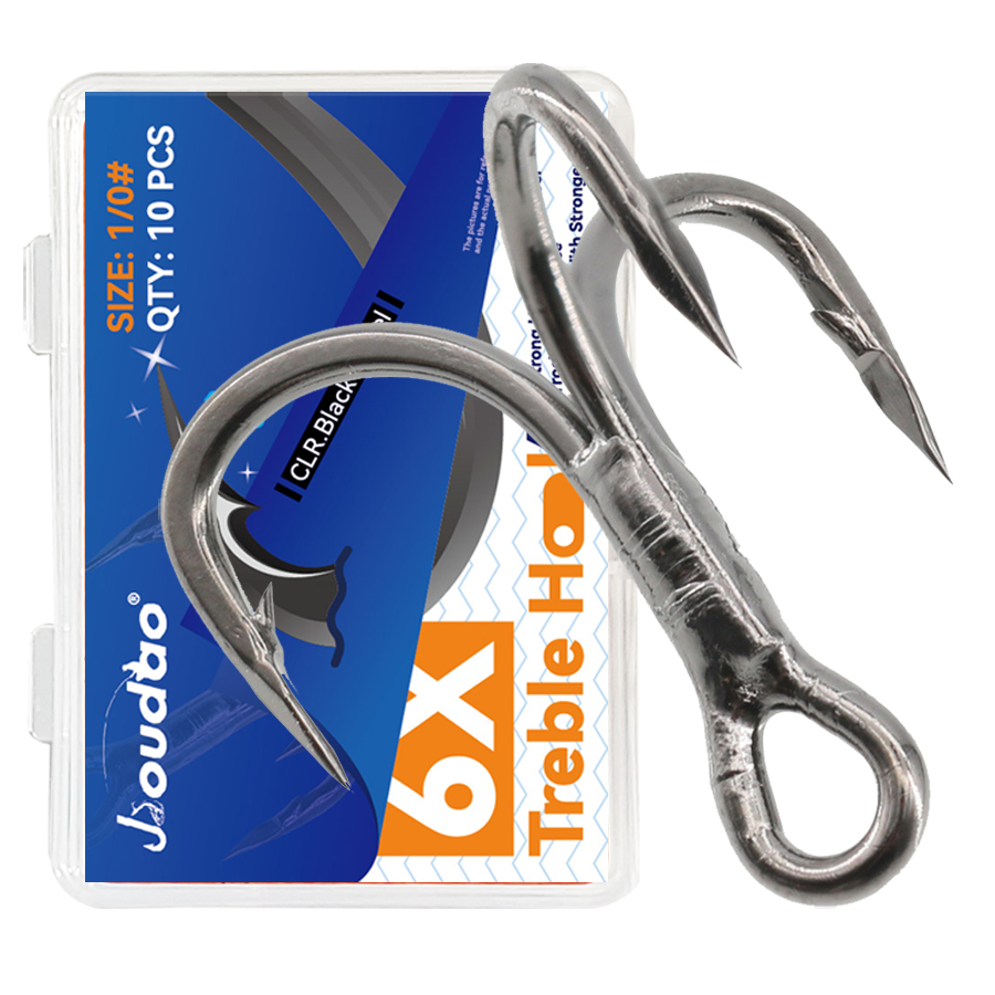 6X Fishing Treble Hooks Black  - Fishing Hook Assortment review and price